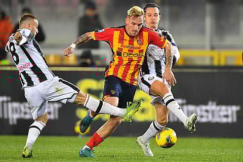 Serie A Soccer Match: Udinese vs Lecce