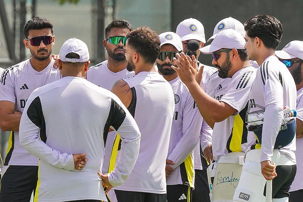 | Photo: PTI/Kamal Kishore : ICC CT 2025: IND vs PAK-India practice