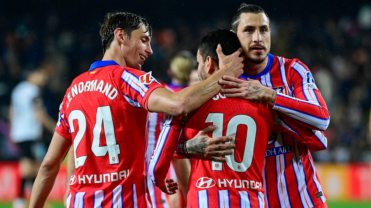 Atletico Madrid celebrate their win