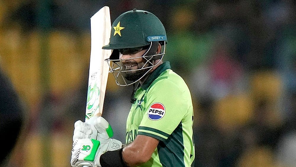 | Photo: AP/Anjum Naveed : PAK vs NZ: Pakistan's Babar Azam reacts as he walks off the field 