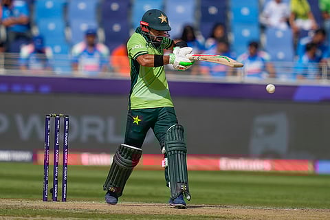 ICC Champions Trophy, IND vs PAK: Pakistan's captain Mohammad Rizwan plays a shot