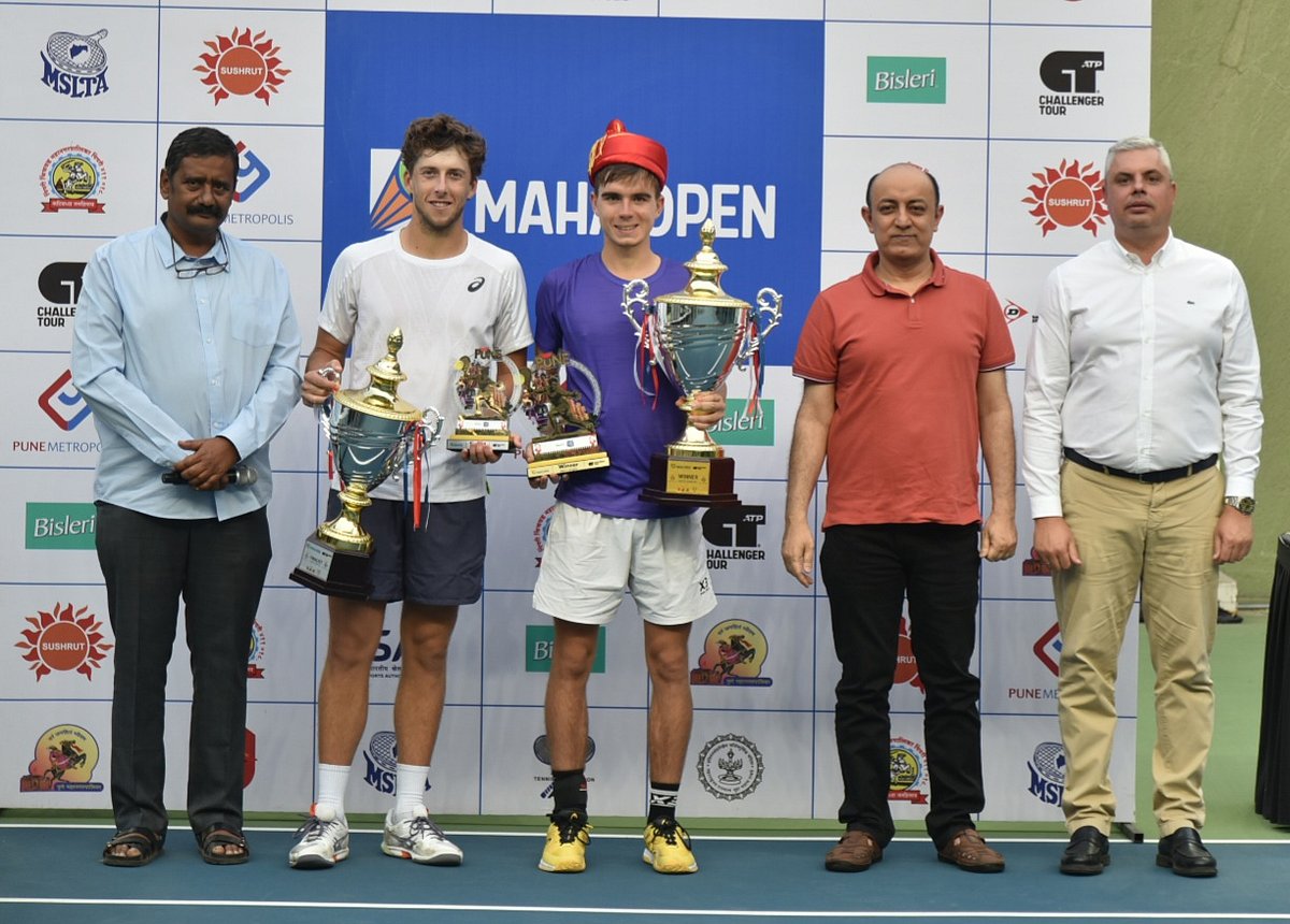Maha Open  : Maha Open ATP Challenger winner Dalibor Svrcina and runner up Brandon Holt. 