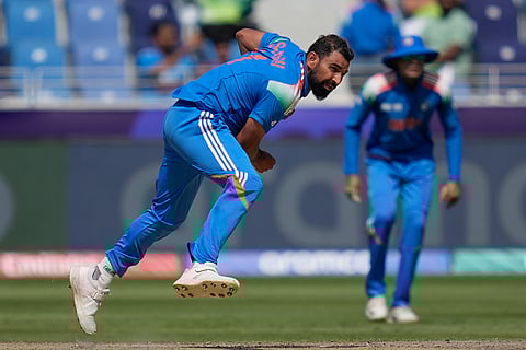 ICC Champions Trophy, IND vs PAK: India's Mohammed Shami bowls a delivery