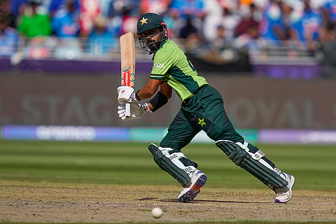 ICC Champions Trophy, IND vs PAK: Pakistan's Saud Shakeel plays a shot