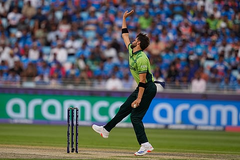 ICC Champions Trophy, IND vs PAK: Pakistan's Shaheen Afridi bowls a delivery