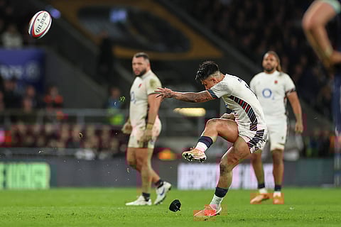 Calcutta Cup 2025: England's Marcus Smith kicks a penalty