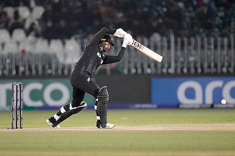 ICC Champions Trophy, BAN vs NZ: New Zealand's Devon Conway plays a shot