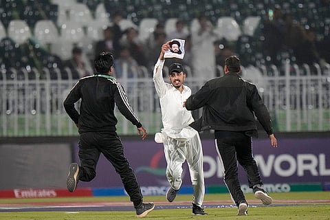 ICC Champions Trophy, BAN vs NZ: Security officials chase a supporters of a religious group 'Tehreek-e-Labaik Pakistan'