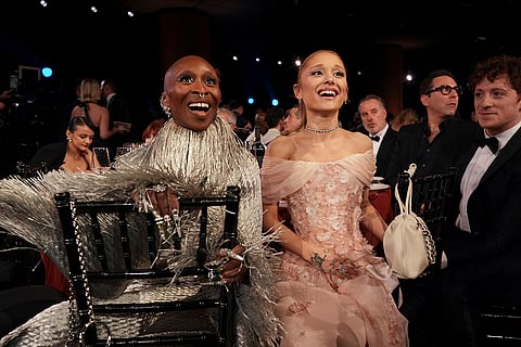 SAG Awards 2025: Cynthia Erivo, from left, Ariana Grande, and Ethan Slater