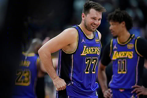 NBA 2024-25, Lakers vs Nuggets: Lakers guard Luka Doncic