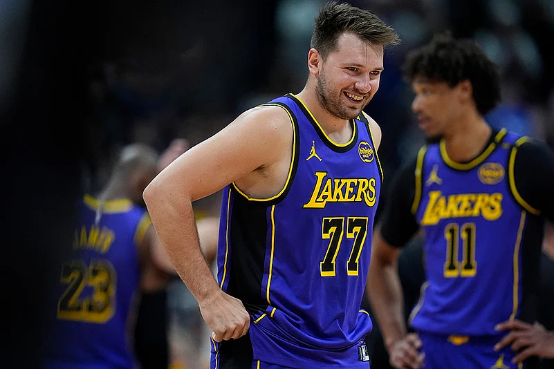 NBA Basketball 2024-25 Los Angeles Lakers vs Denver Nuggets game: Luka Doncic
