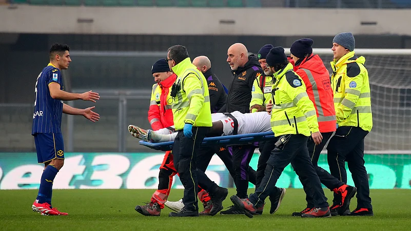 Moise Kean head injury, Verona Vs Fiorentina Serie A match