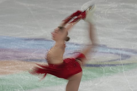 ISU Four Continents Figure Skating Championships: Sarah Everhardt of the U.S. performs