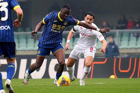 Spanish La Liga Soccer Match: Hellas Verona vs Fiorentina