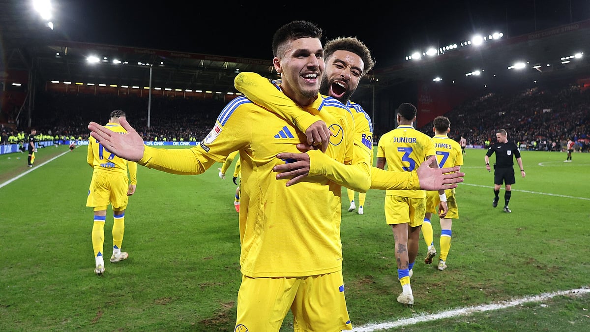 Leeds United goalscorer Joel Piroe - null