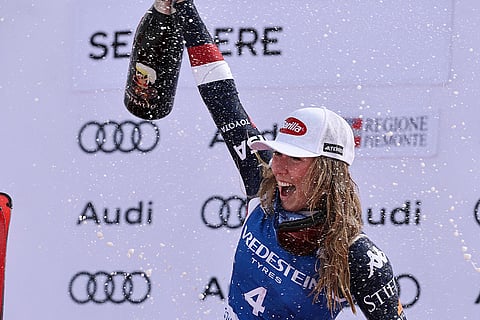 Alpine Skiing World Cup: Mikaela Shiffrin celebrates her 100th victory