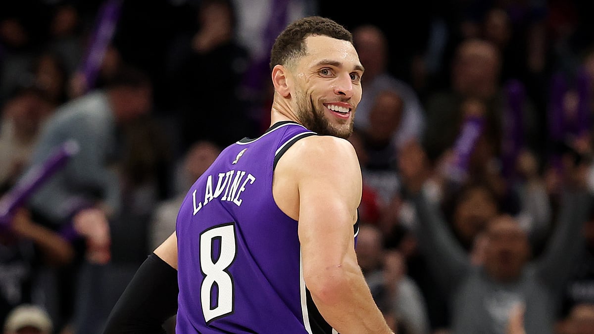 Zach LaVine during the Sacramento Kings' win over the Charlotte Hornets