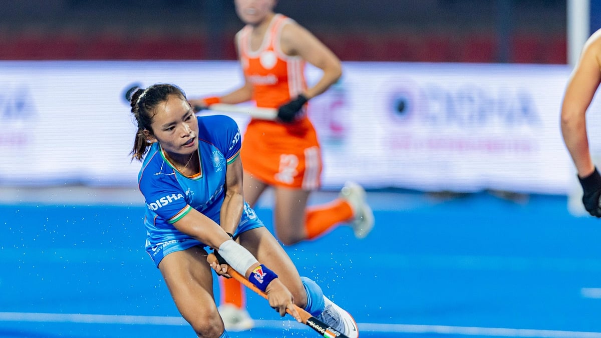 Photo: Hockey India : India women vs Netherlands women, FIH Pro League 2024-25.
