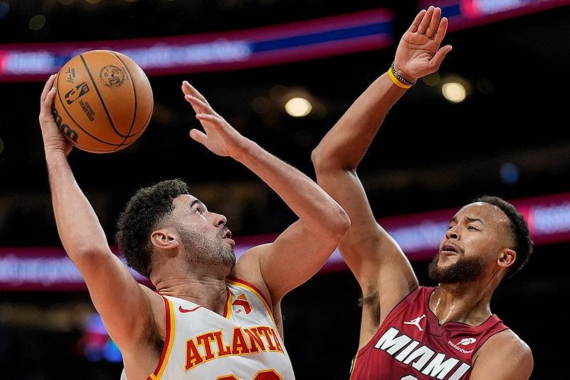 NBA Basketball Atlanta Hawks vs Miami Heat: Georges Niang