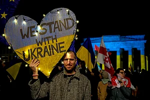 | Photo: AP/Ebrahim Noroozi : Germans express support for Ukraine in Berlin