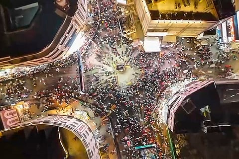 Devotees in Varanasi