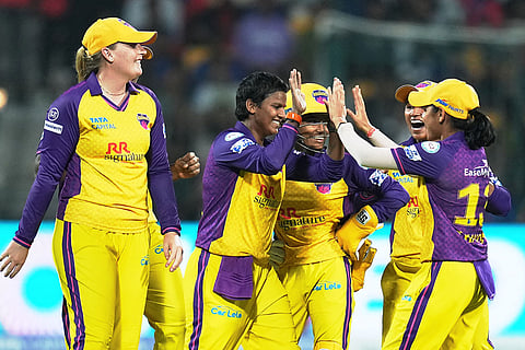 WPL 2025, RCB vs UPW: UP Warriorz captain Deepti Sharma celebrates with teammates