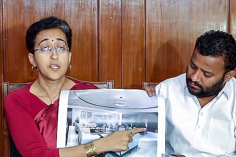 Atishi addresses media