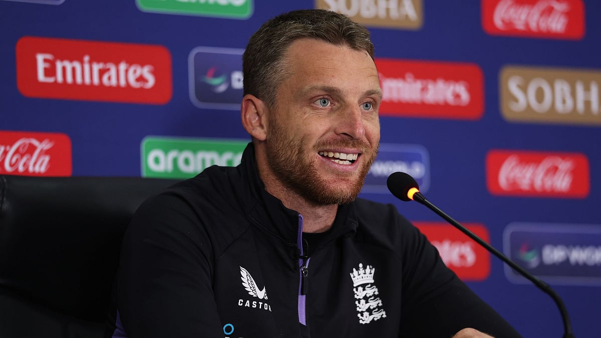Jos Buttler addresses the media