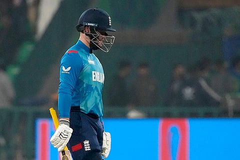 ICC Champions Trophy, AFG vs ENG: England's Ben Duckett reacts as he walks off the field