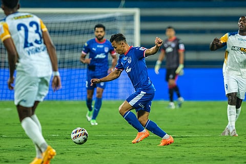 ISL 2024-25 BFC vs CFC: Suresh Wangjam of Bengaluru FC in action