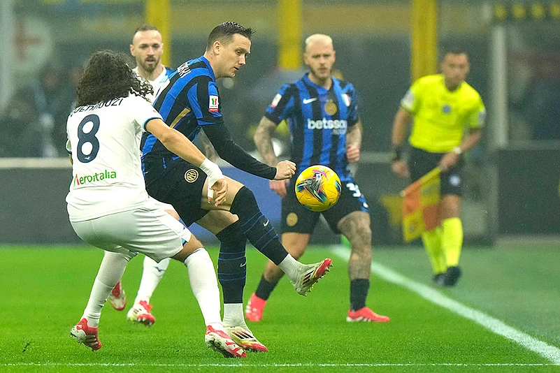 Coppa Italia 2024-25 Italy Soccer Italian Cup Inter Milan vs Lazio: Stefan de Vrij