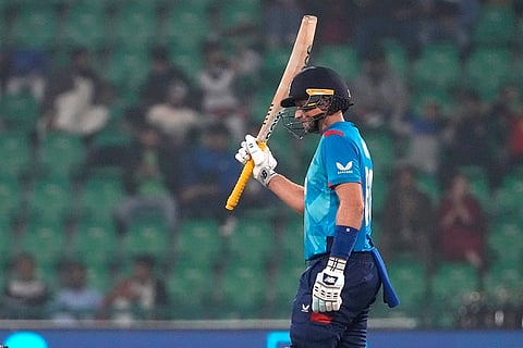 ICC Champions Trophy, AFG vs ENG: England's Joe Root celebrates after scoring fifty
