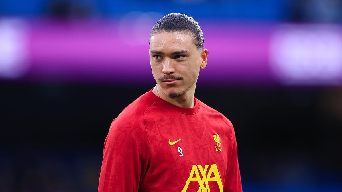 Darwin Nunez during Liverpool's 2-0 win over Manchester City.