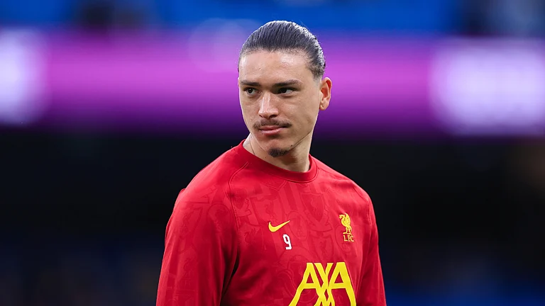 Darwin Nunez during Liverpool's 2-0 win over Manchester City. - null