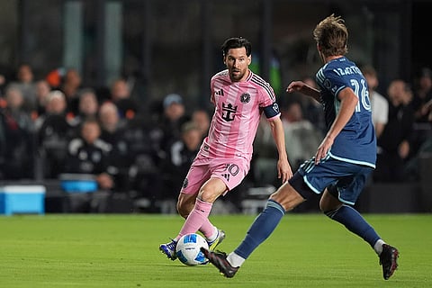CONCACAF Champions Cup: Inter Miami forward Lionel Messi looks to pass