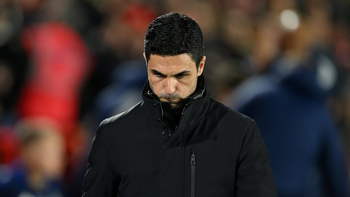 Mikel Arteta during Arsenal's 0-0 draw with Nottingham Forest - null