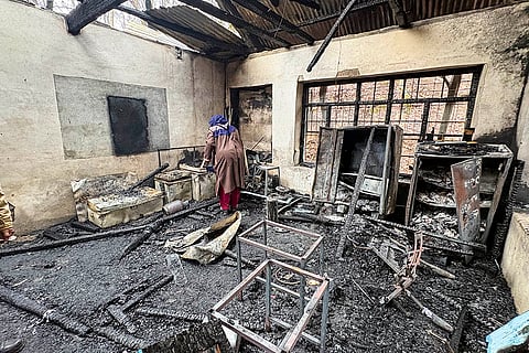 Fire at a primary school in Anantang