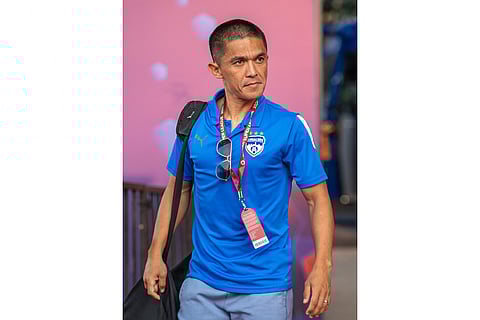 ISL 2024-25 BFC vs CFC: Former India captain Sunil Chhetri arrives for the match