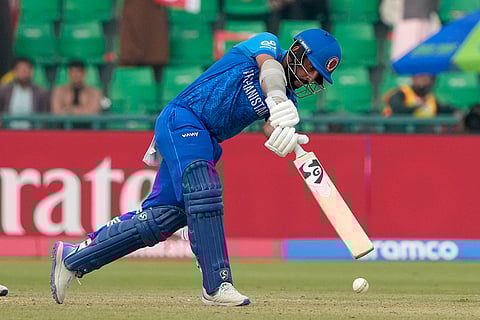 ICC Champions Trophy, AFG vs ENG: Afghanistan's Hashmatullah Shahidi plays a shot