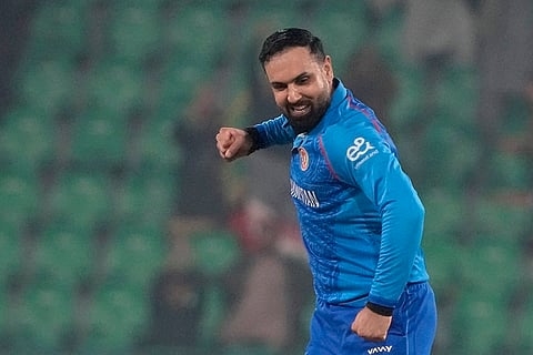 ICC Champions Trophy, AFG vs ENG: Afghanistan's Mohammad Nabi celebrates after dismissal of England's Harry Brook