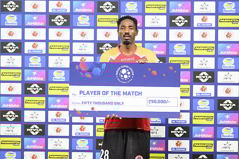 ISL2024-25, EBFC vs HFC: Raphael Eric Messi Bouli of East Bengal wins the player of the match award