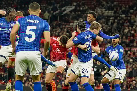 EPL 2024-25: Manchester United's Harry Maguire scores his side's third goal