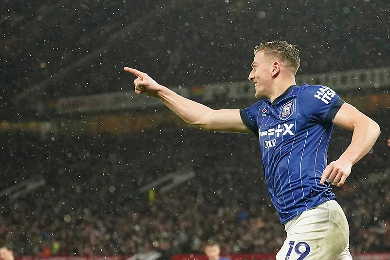 English Premier League Soccer 2024-25 Manchester United Vs Ipswich Town: Jaden Philogene