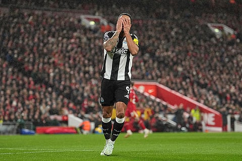 EPL 2024-25: Newcastle's Callum Wilson reacts after missing a chance