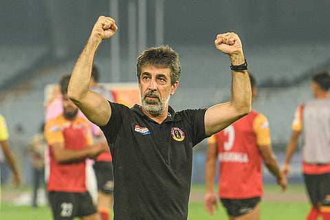 ISL2024-25, EBFC vs HFC: East Bengal head coach Oscar Bruzon celebrates their win