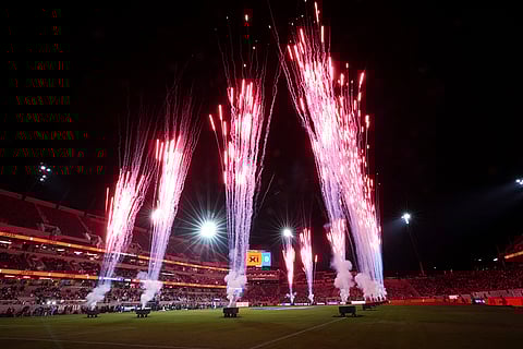 SheBelieves Cup Final US vs Japan: Fireworks illuminate the field before the match