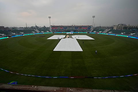 ICC Champions Trophy, PAK vs BAN: Groundsmen cover the pitch and other area due to rain