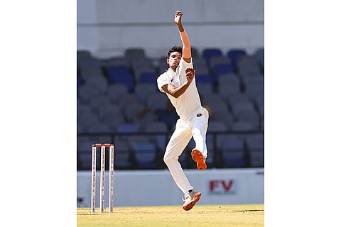 Ranji Trophy Final: Kerala's Eden Apple Tom bowls a delivery