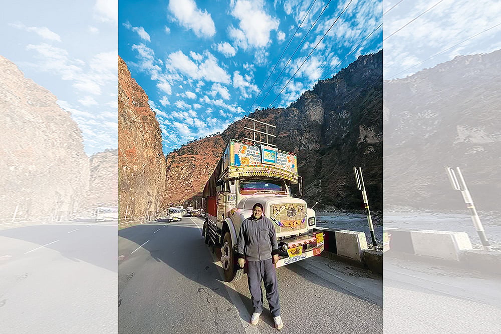 Neelkamal Thakur has been driving trucks on the treacherous roads of HP for the past many years