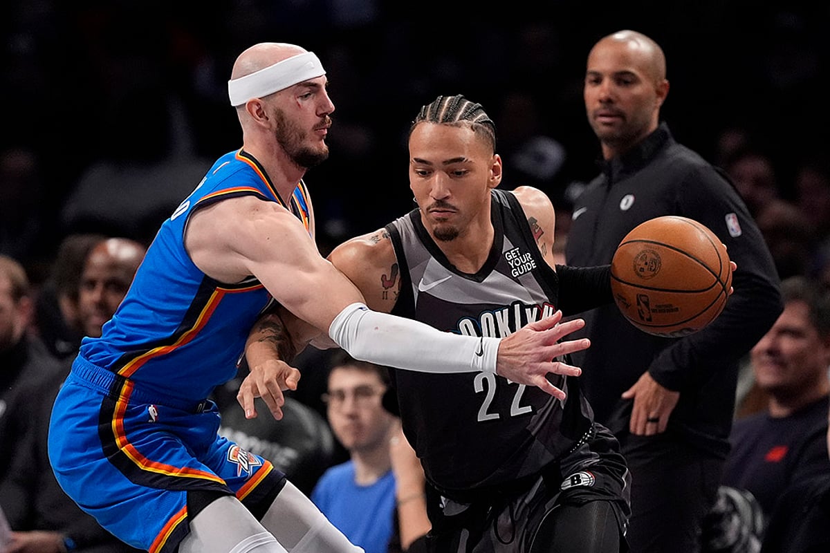 NBA basketball game Oklahoma City Thunder vs Brooklyn Nets: Alex Caruso